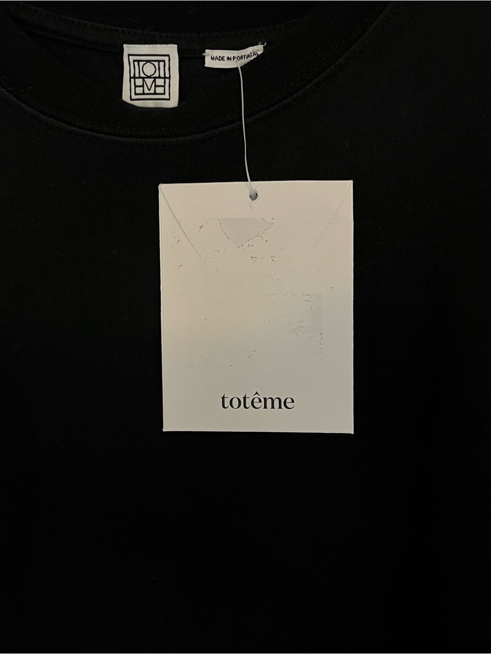 NWT Toteme Black Straight Cotton Tee | XS - Picture 7 of 11